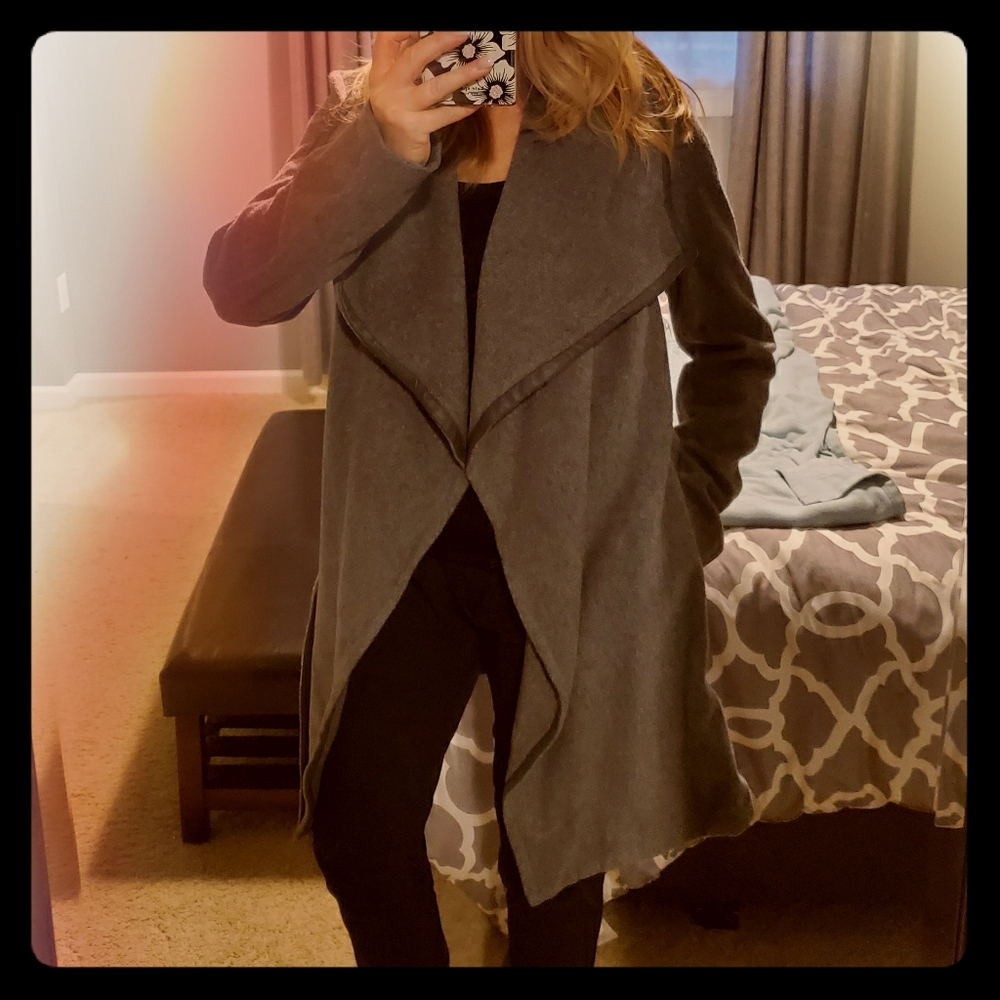 Wool blend car coat
